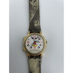 Disney Lorus Mickey Mouse Musical Quartz Watch 34mm New Battery Read